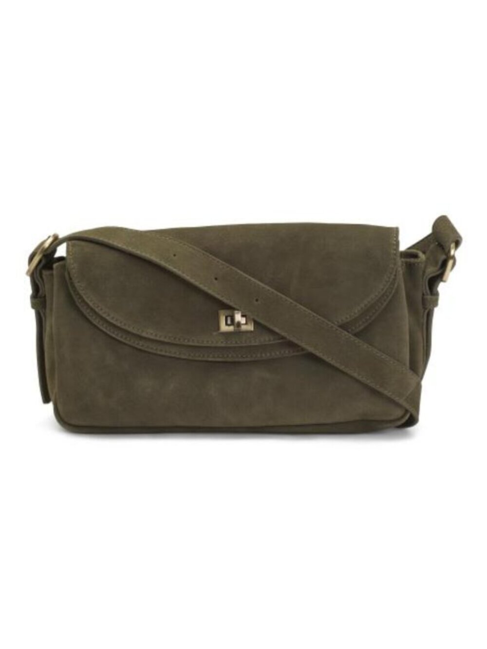 MADE IN INDIA Suede Turnlock Crossbody